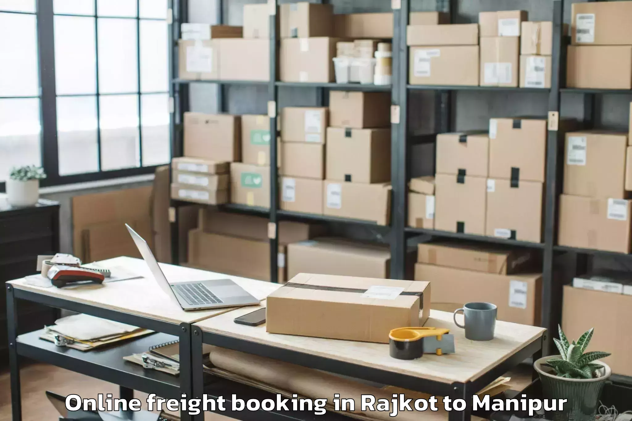 Reliable Rajkot to Lamphelpat Online Freight Booking